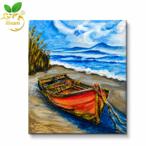 ilham Handmade 3D Coastal Boat Texture Art – Nautical Shoreline