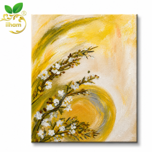 ilham Handmade 3D Golden Solar Bloom Texture Art – Radiant Zen