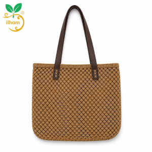 ilham Handmade Intricate Star-Weave Jute Crochet Tote Bag